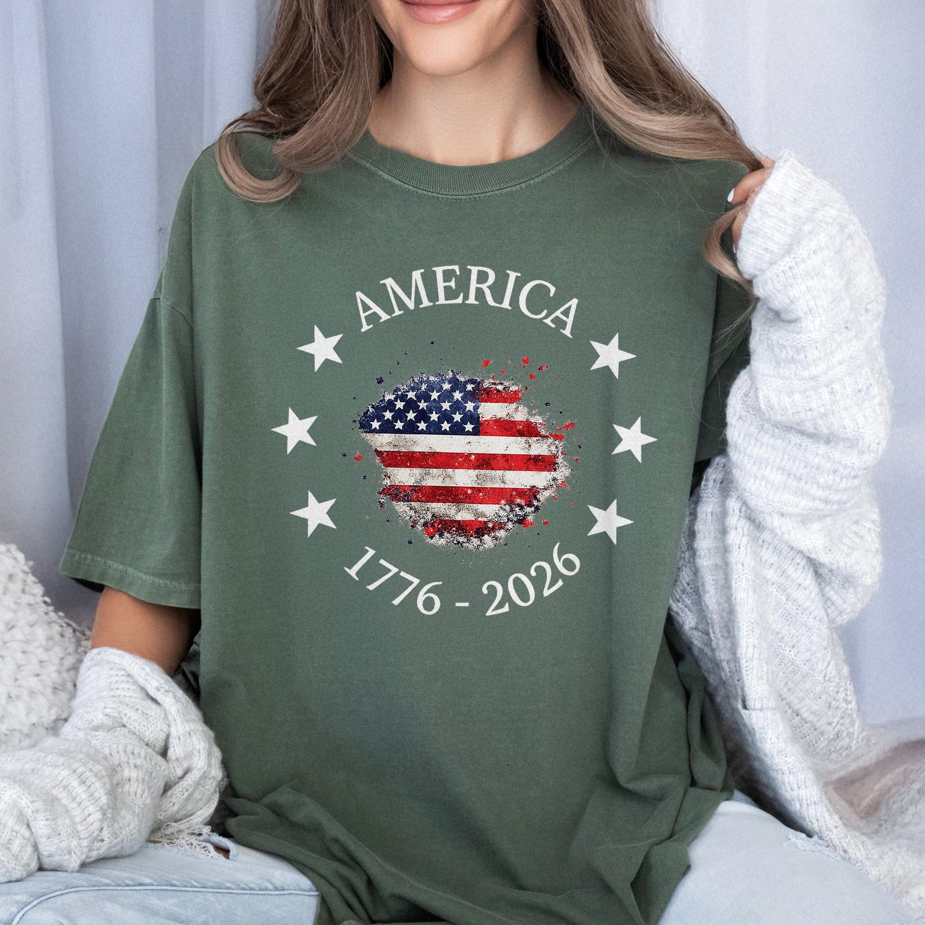 Vintage USA Flag Comfort Shirt Personalized Gift for Dad Comfort Shirt GradoCreations