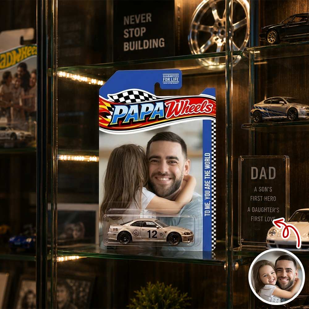 Personalized Hot Wheels Car Photo Gift for Dad Father's Day HN590 - Hot Wheels GradoCreations
