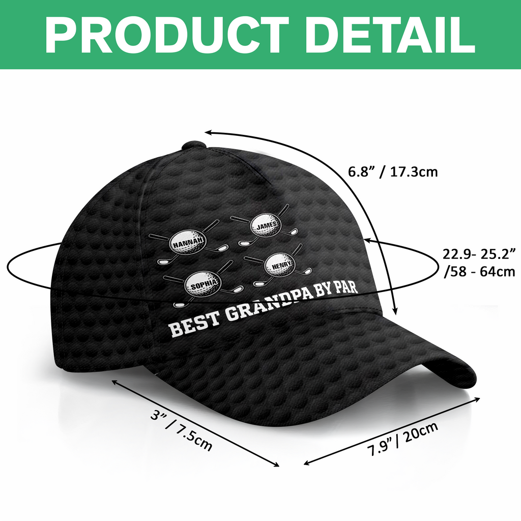 Personalized Classic Golf Cap for Dad Custom Name Gift HN590 - AOP Cap GradoCreations