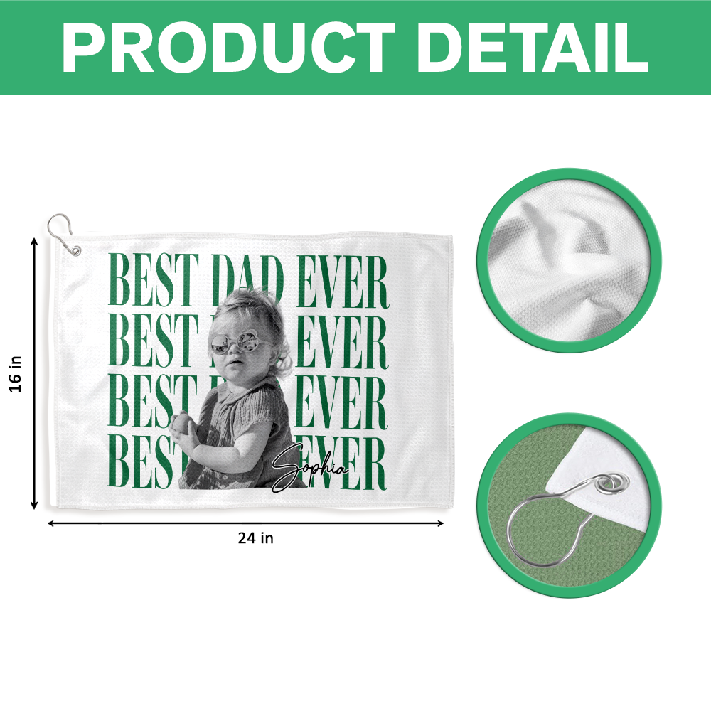 Personalized Vintage Photo Golf Towel Gift for Dad's Day HN590 - Golf Towel GradoCreations