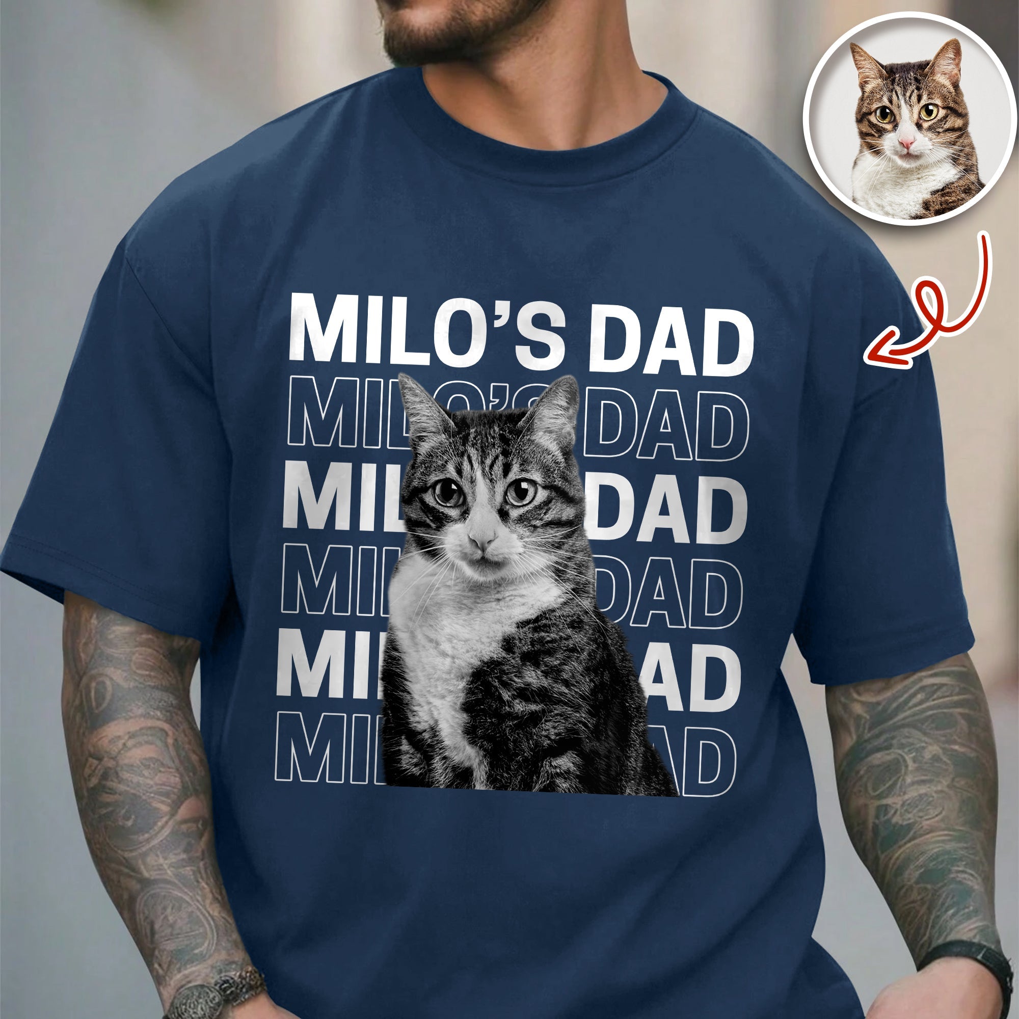 Personalized Dog Cat Photo Comfort Shirt Gift for Dad Mom Comfort Shirt GradoCreations