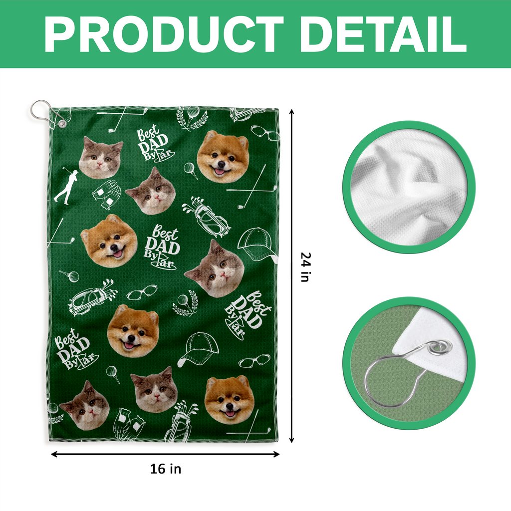 Personalized Funny Golf Towel Custom Photo Gift for Dad HN590 - Golf Towel GradoCreations