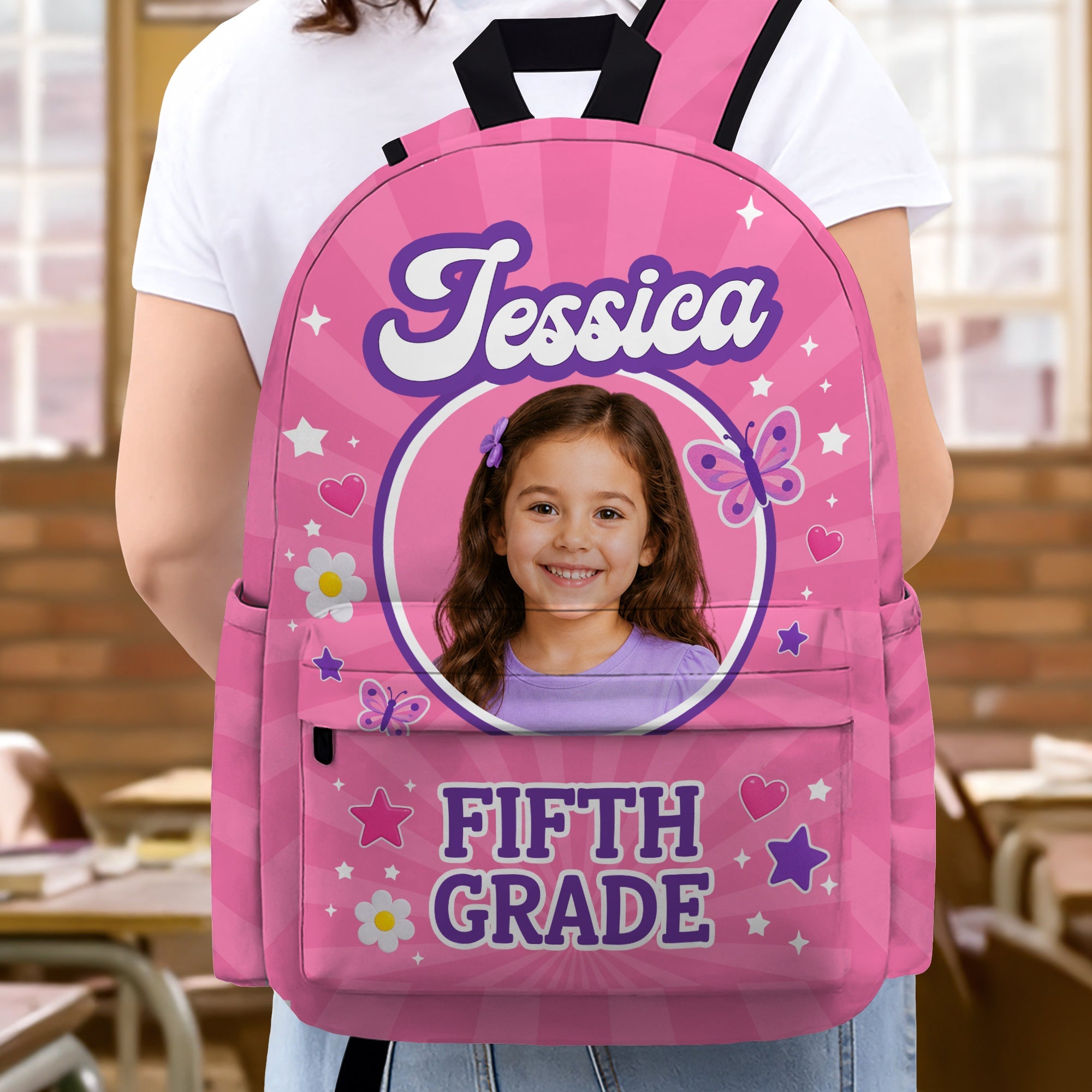 Personalized Photo Kids Backpack Custom Gift for Boys and Girls HN590 - Printed Backpack GradoCreations