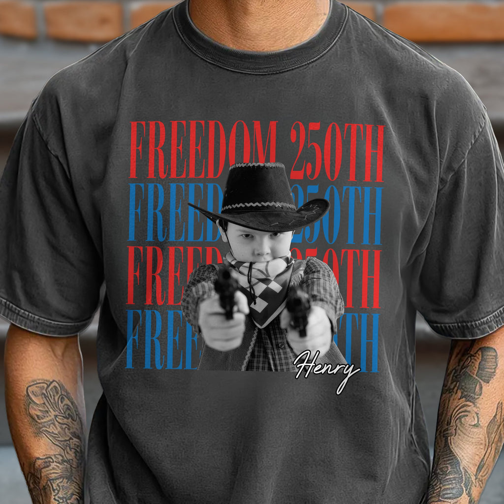 Custom Photo Comfort Shirt Personalized 250th Freedom Gift Comfort Shirt GradoCreations