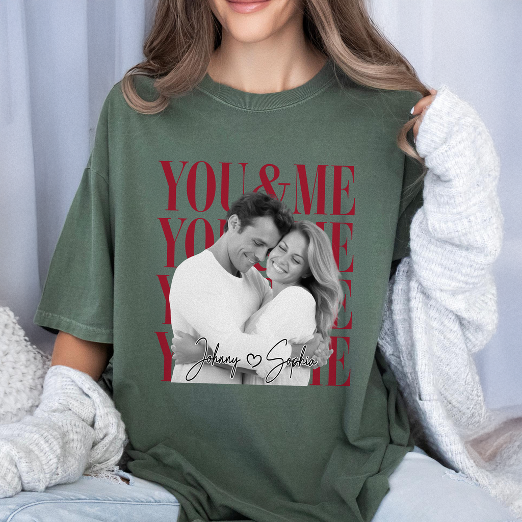 Personalized Vintage Photo Couple Comfort Shirt Custom Gift Comfort Shirt GradoCreations
