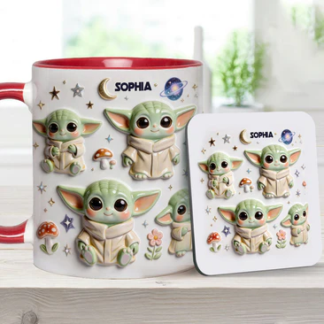 Personalized Galaxy Alien Mug Cute Gift for Movie Fans