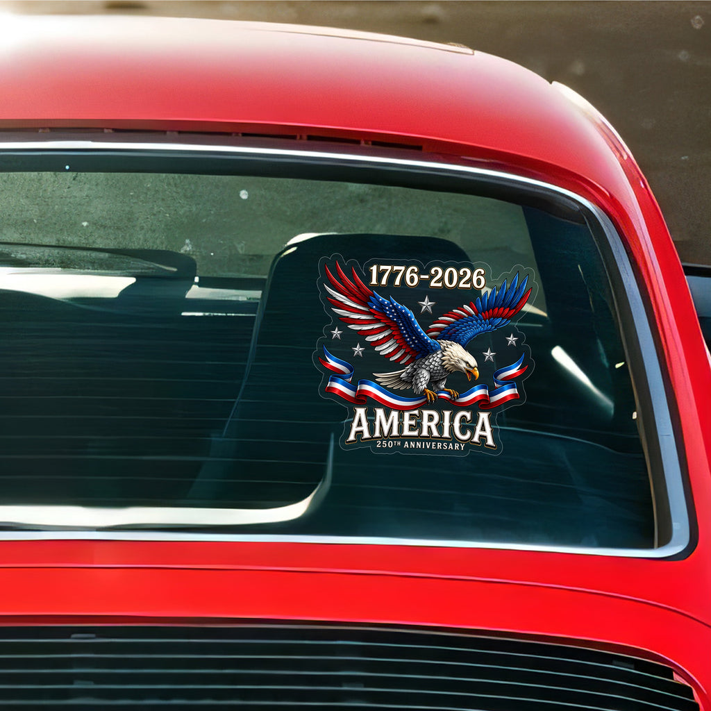 250th Anniversary American Eagle Decal Sticker for Car Decal Sticker GradoCreations
