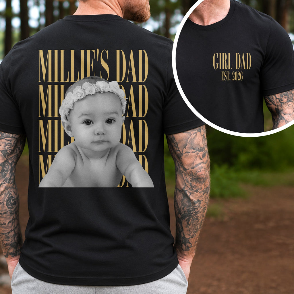 Personalized Family Photo Shirt Gift for Dad, Mom, Grandpa HN590 - Back&Front Shirt GradoCreations