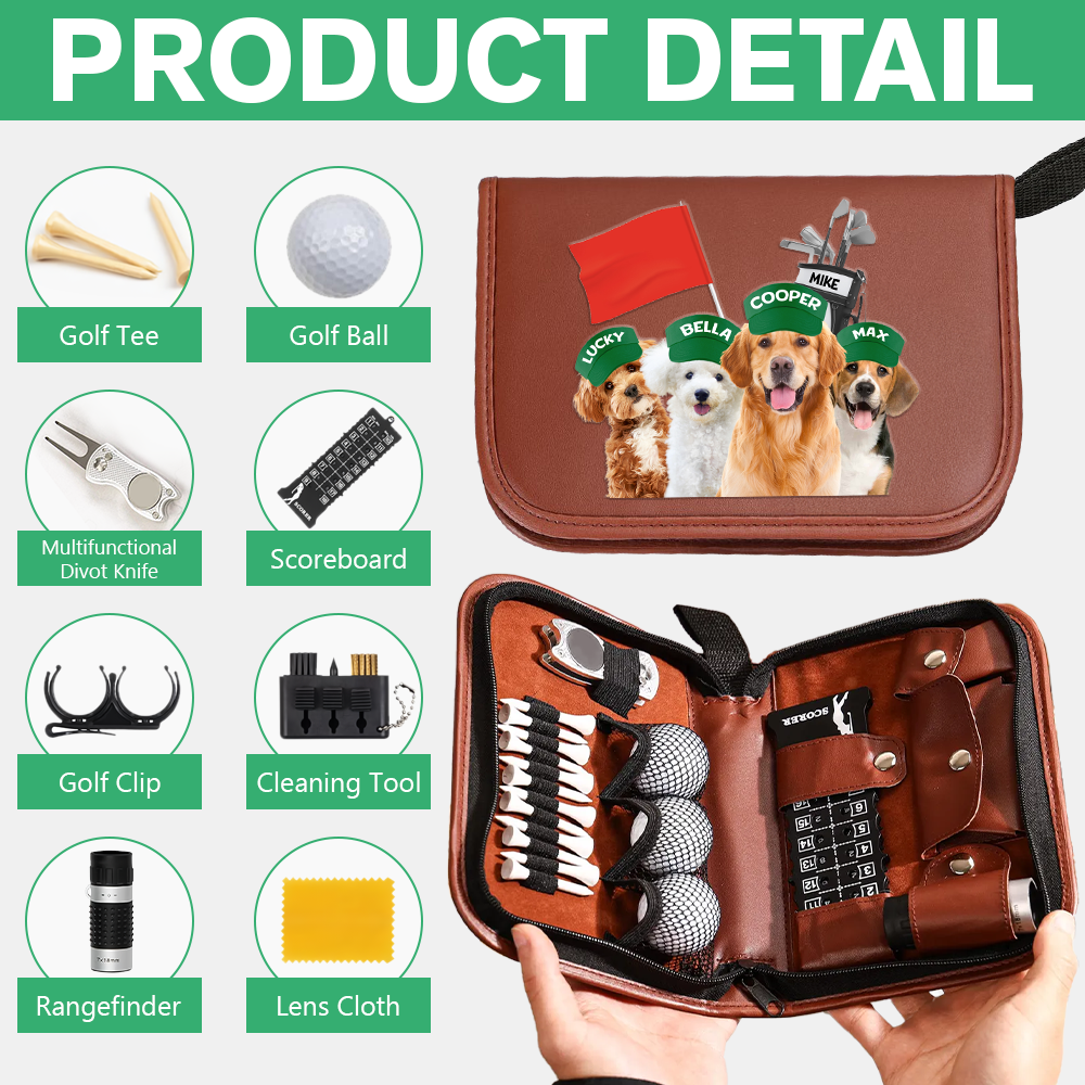 Personalized Dog Photo Golf Bag Gift for Dog Dad Father's Day HN590 - golf set fix GradoCreations