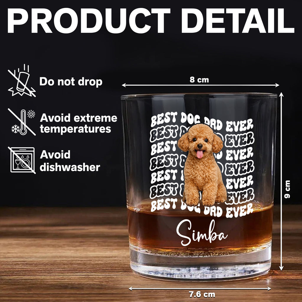 Personalized Photo Rock Glass Unique Gift for Dog Dad HN590 - Print Rock Glass Fix GradoCreations