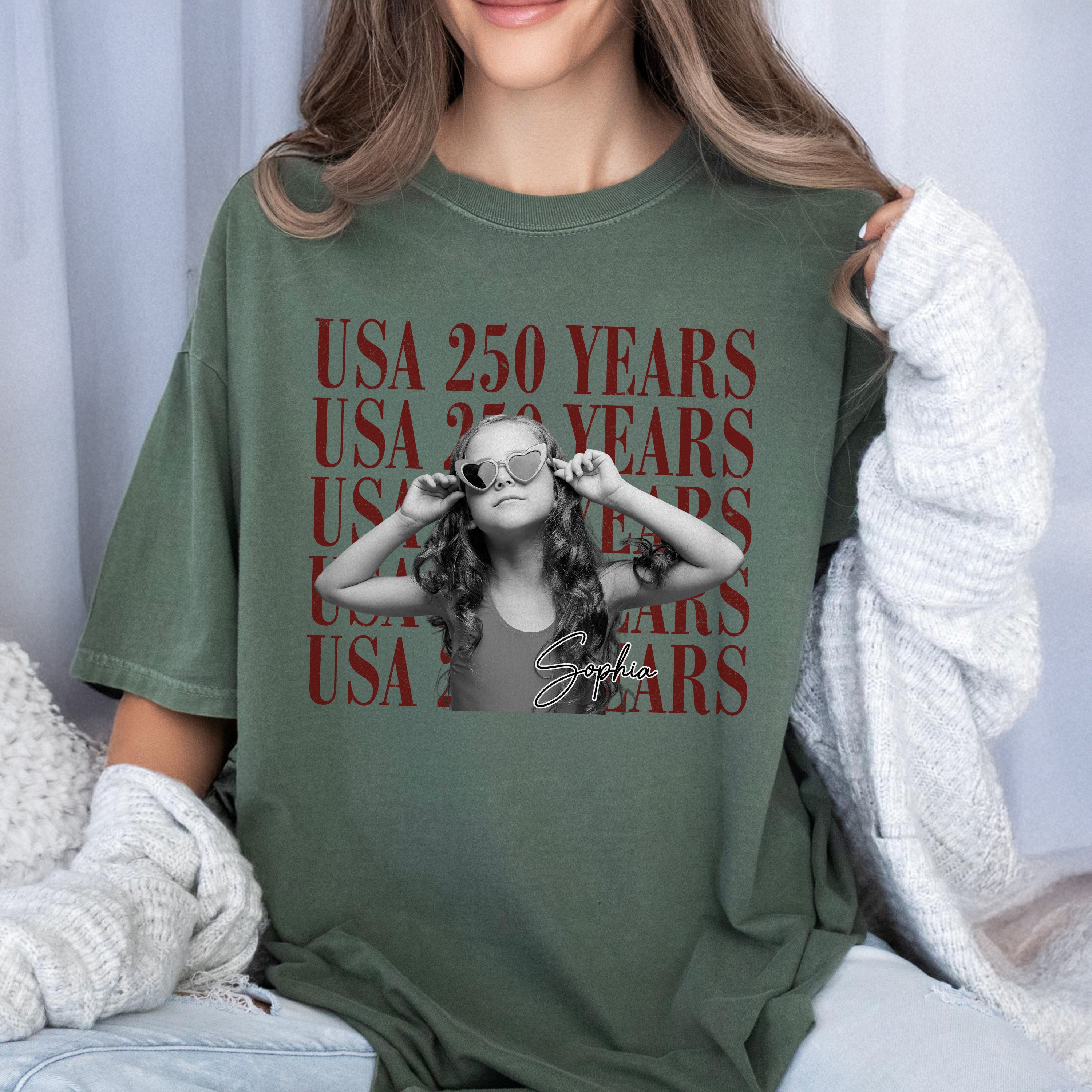 Personalized Vintage Photo Comfort Shirt Custom Apparel Gift Comfort Shirt GradoCreations