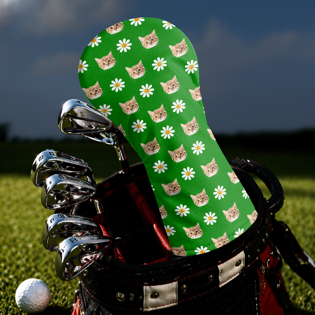 Personalized Dog Cat Photo Golf Head Cover Unique Gift for Dad HN590 - Golf Head Cover GradoCreations