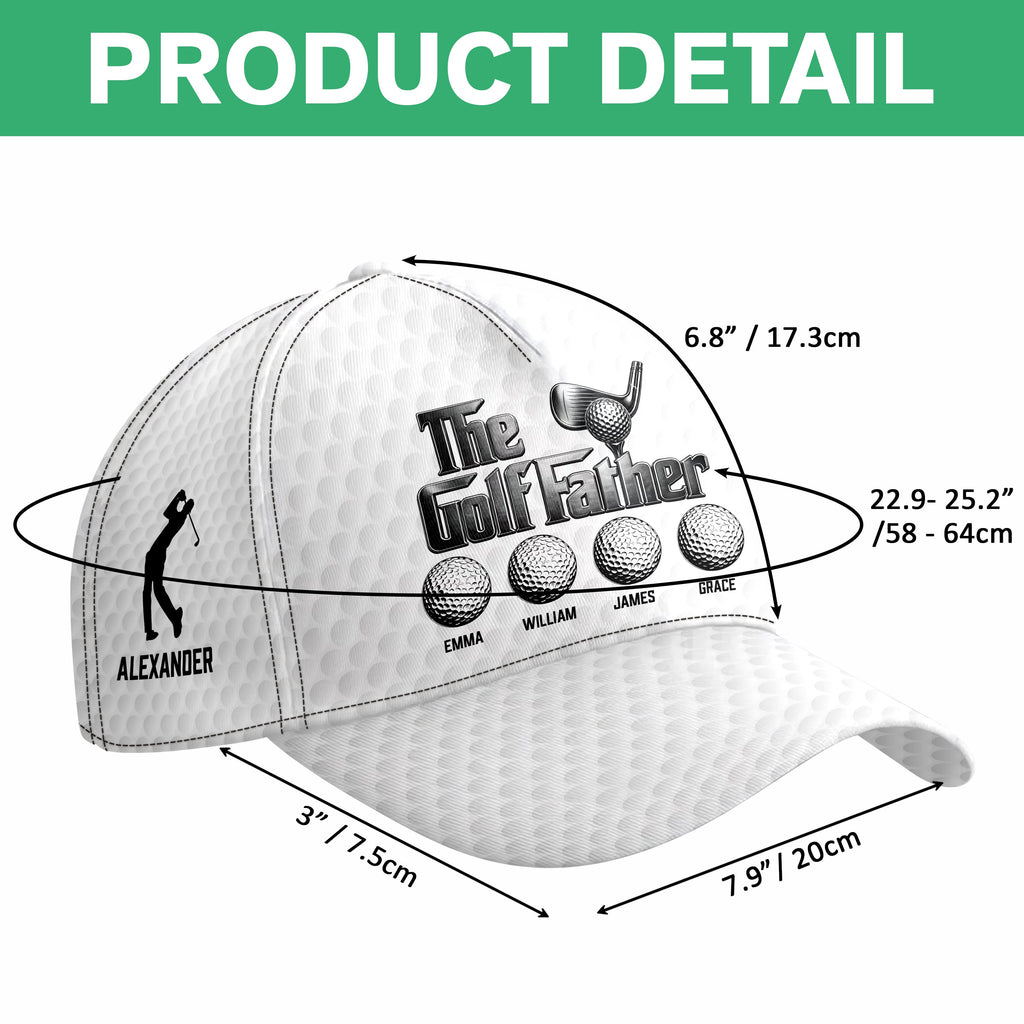 Personalized Golf Father Hat Custom Name Gift for Dad HN590 - AOP Cap GradoCreations