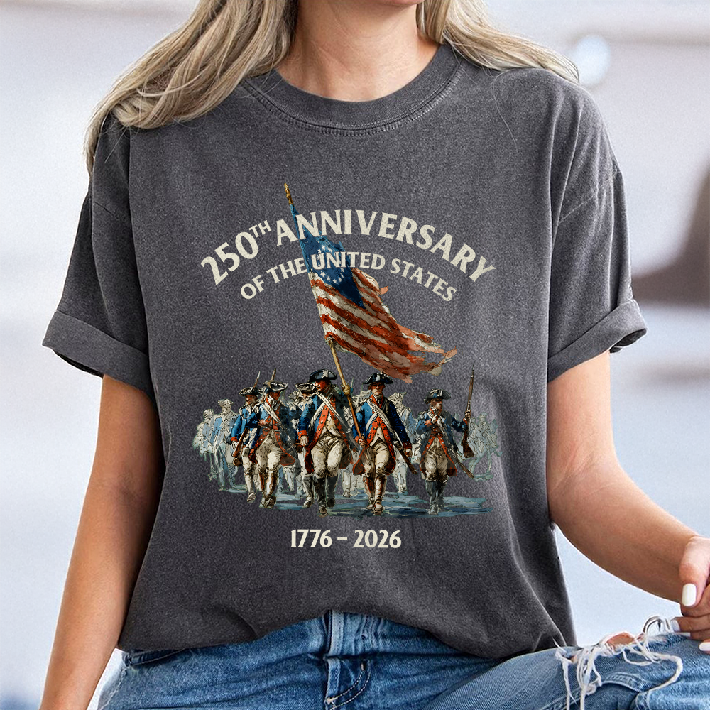 250th Anniversary T-Shirt American Flag Gift for Him/Her Comfort Shirt GradoCreations