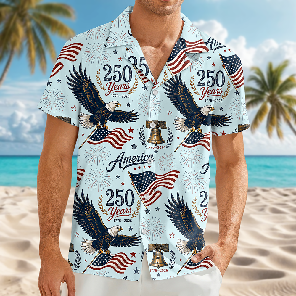 Personalized 250th Anniversary America Hawaiian Shirt Gift HN590 - AOP Hawai Shirt GradoCreations