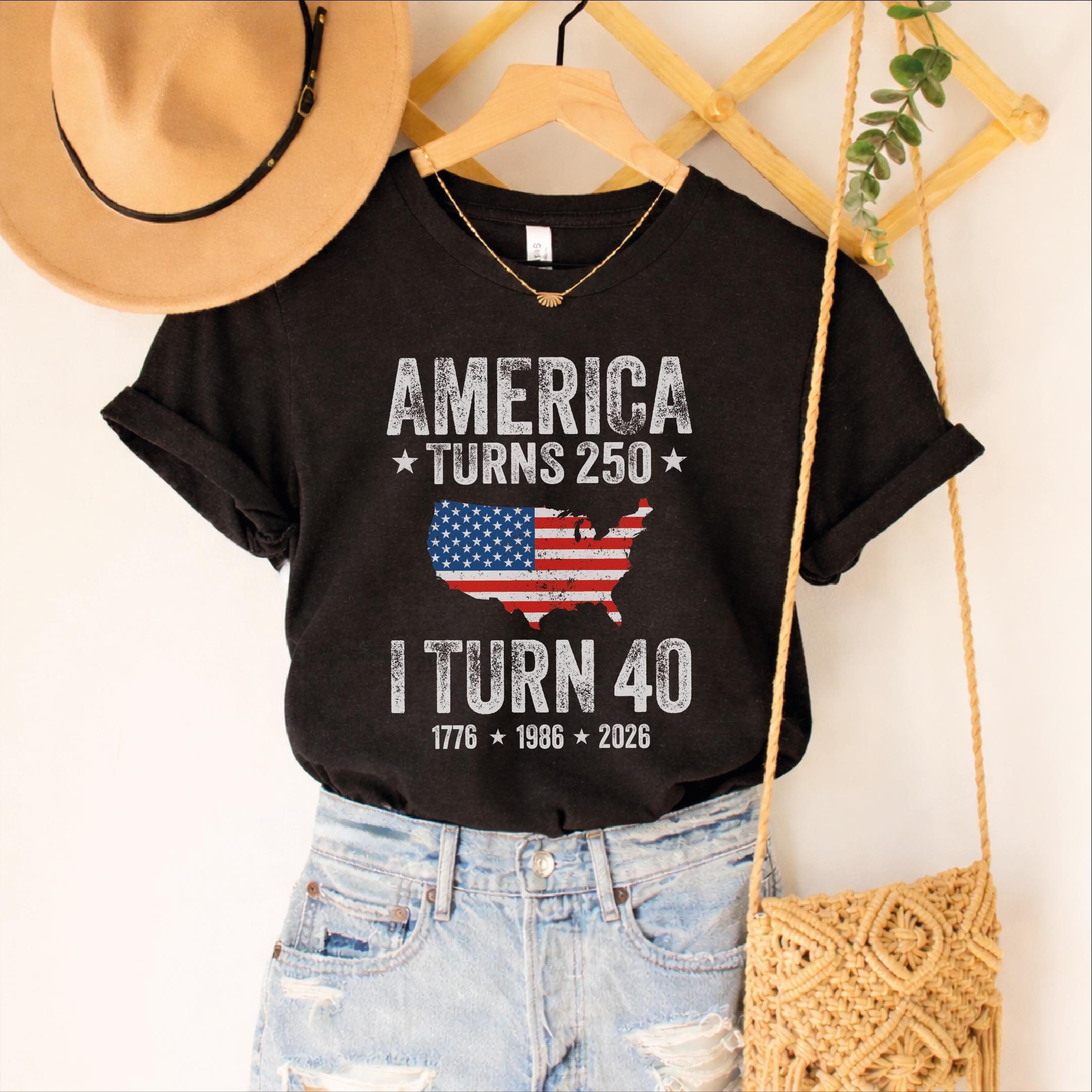 Custom USA Turns 250 T-Shirt Gift for 4th of July Celebration HN590 - Tshirt FIX GradoCreations