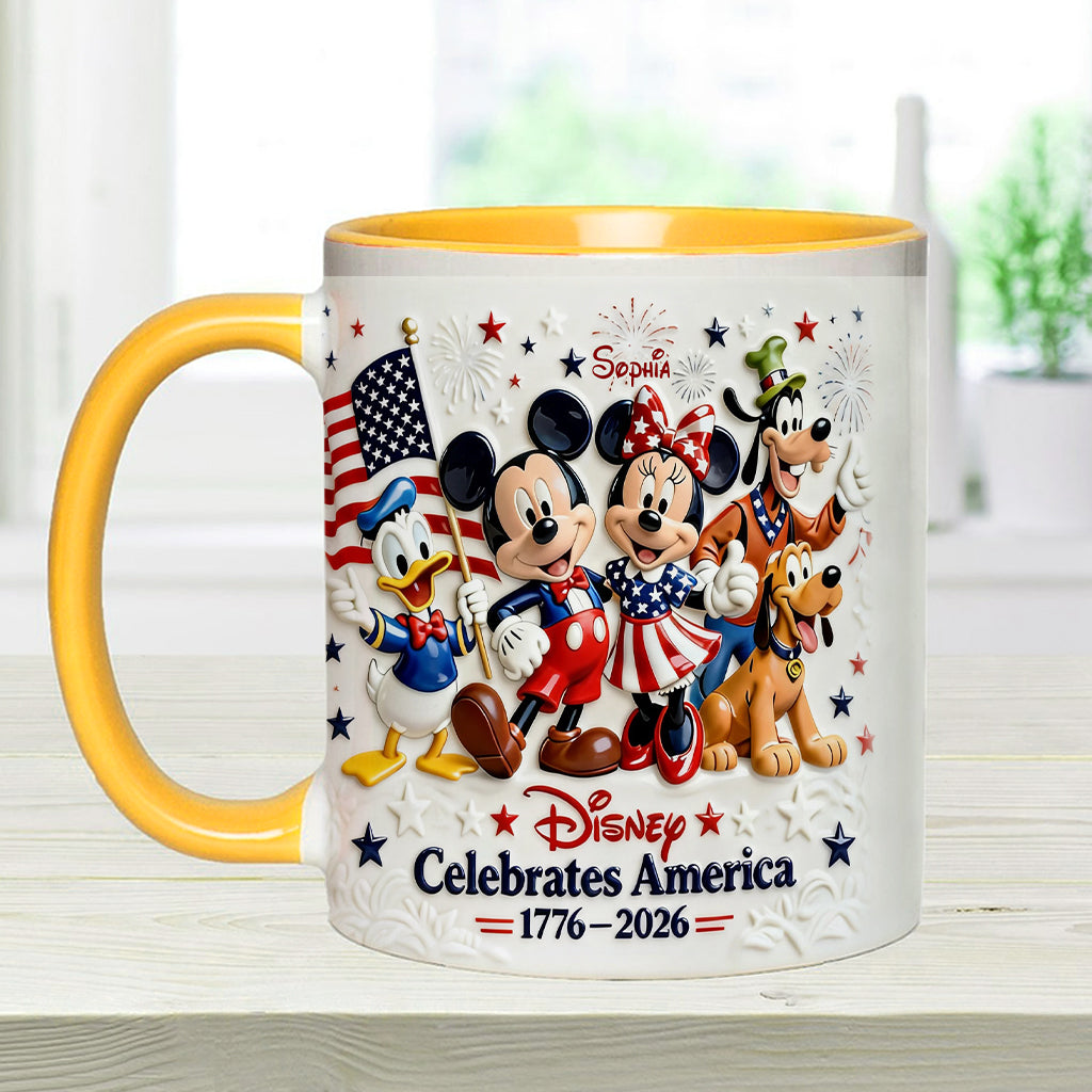 Personalized Disney Mug Celebrating USA's 250th Anniversary Gift