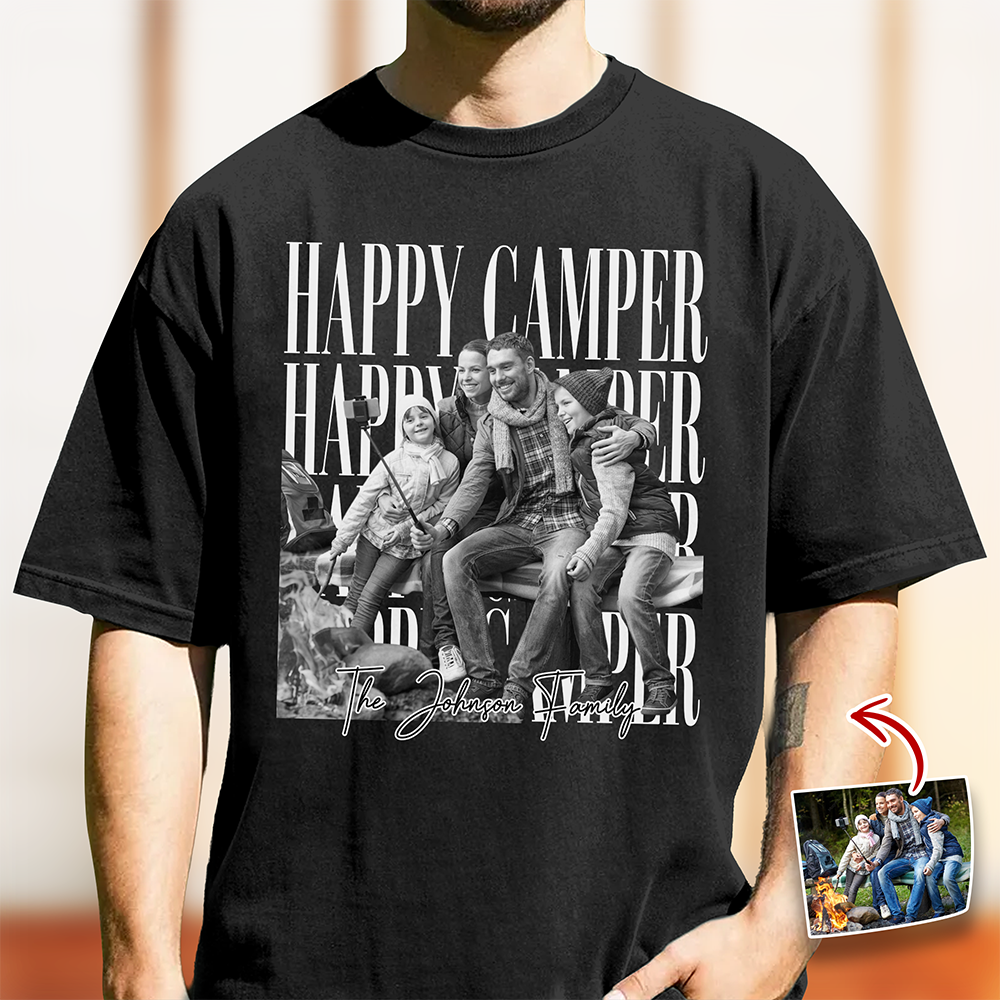 Personalized Family Photo Comfort Shirt Camping Gift Comfort Shirt GradoCreations