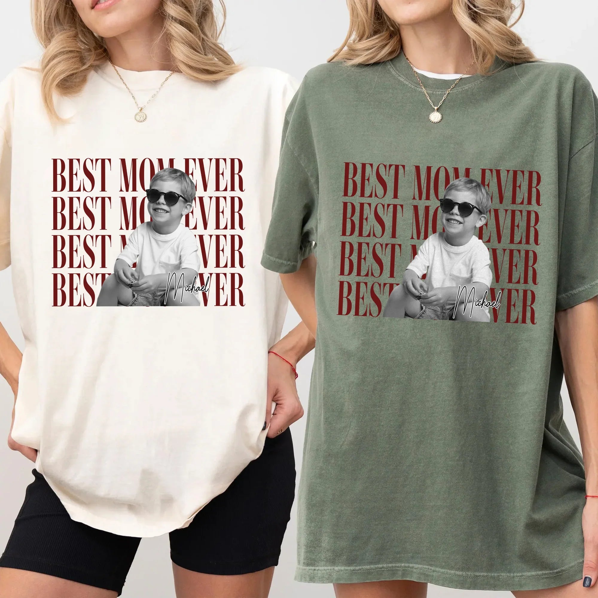 Personalized Vintage Photo Comfort Shirt Gift for Mom/Dad Comfort Shirt GradoCreations