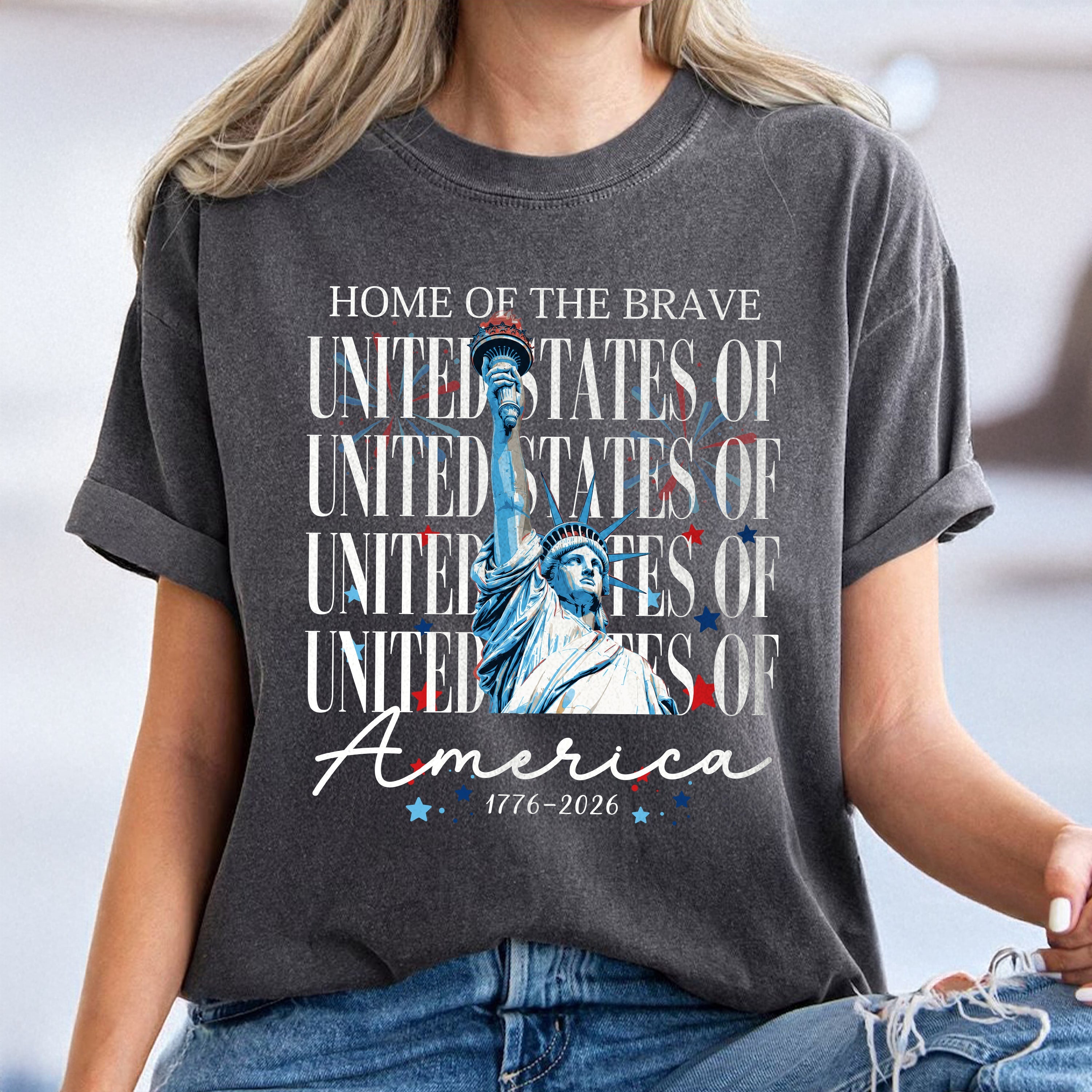 Personalized USA 250 Years Comfort Shirt Independence Day Gift Comfort Shirt GradoCreations