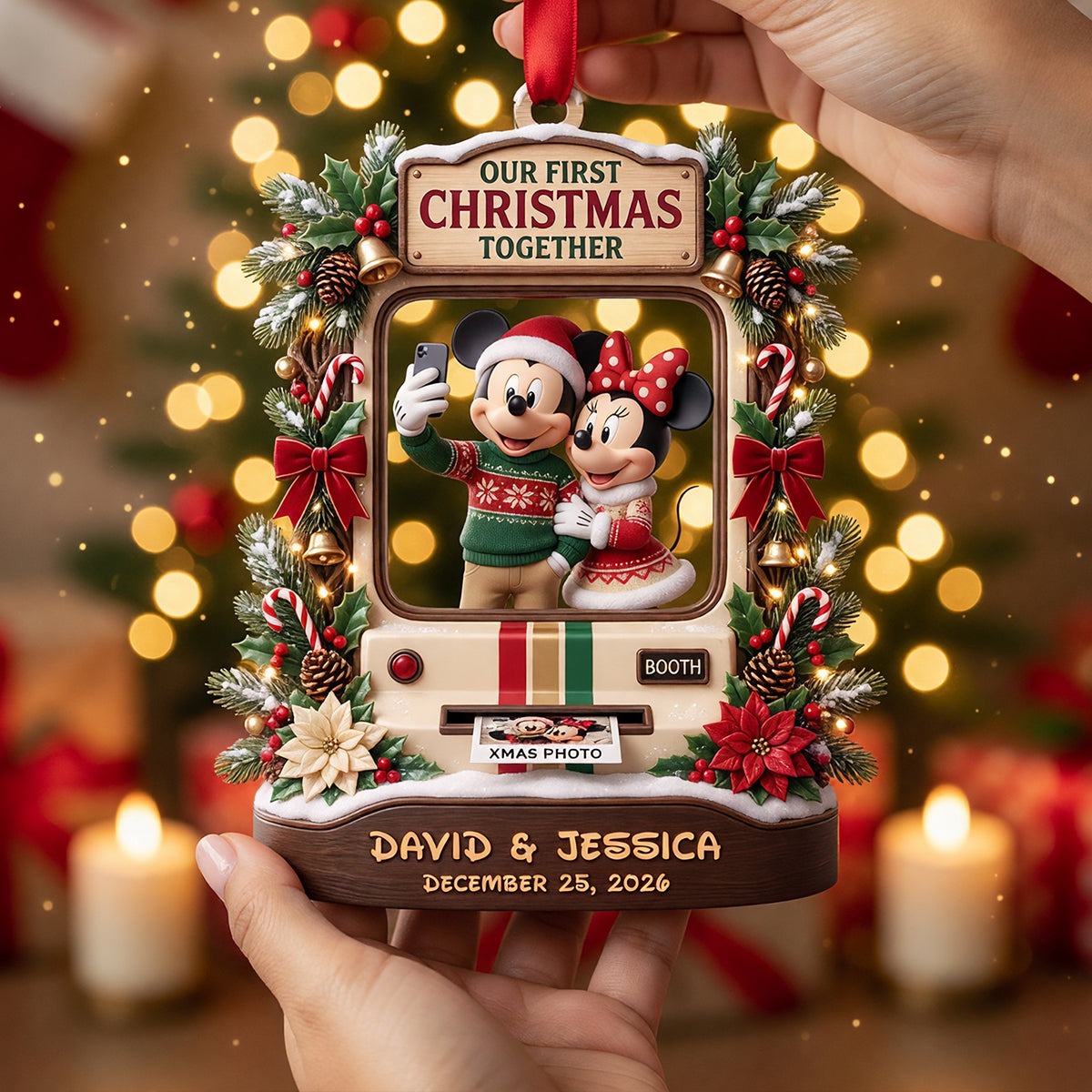 Personalized Acrylic Ornament First Christmas Together Gift for Couples Ornament GradoCreations