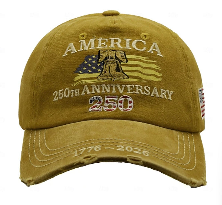 Personalized USA 250th Anniversary Embroidered Cap Gift HN590 - Embroidery Hat Josh GradoCreations