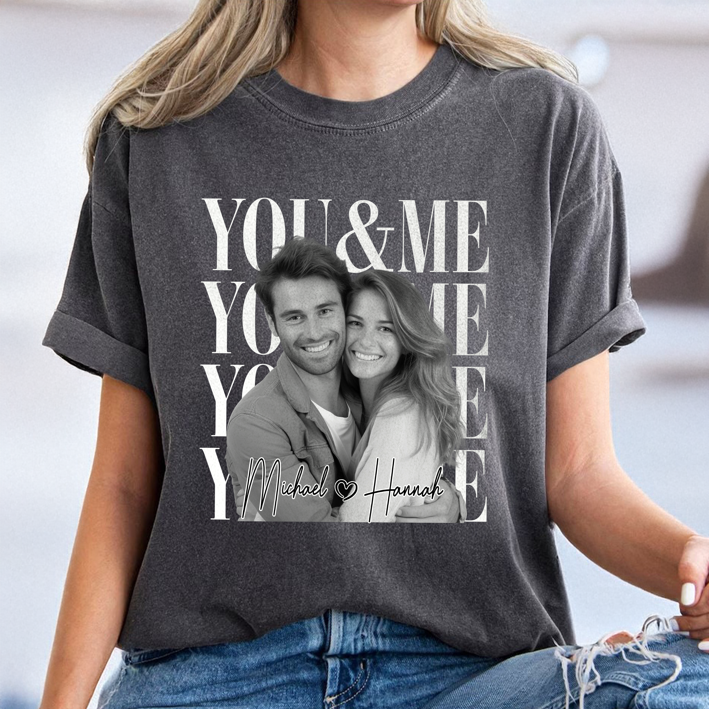 Personalized Vintage Photo Couple Comfort Shirt Custom Gift Comfort Shirt GradoCreations