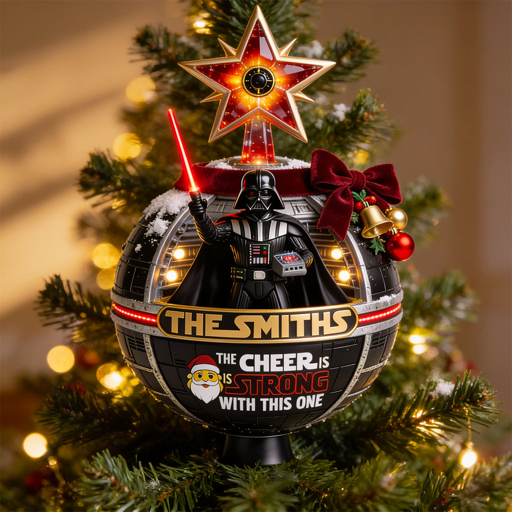 Personalized LED Light Tree Topper with Star - Christmas Gift for Family, Movie Fans LED Light Tree GradoCreations