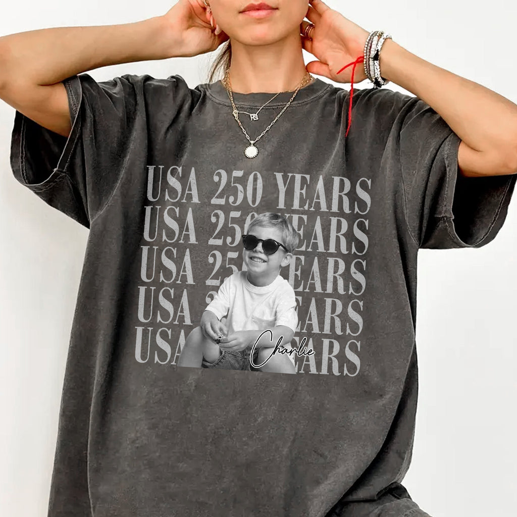 Personalized Vintage Photo Comfort Shirt Custom Apparel Gift Comfort Shirt GradoCreations