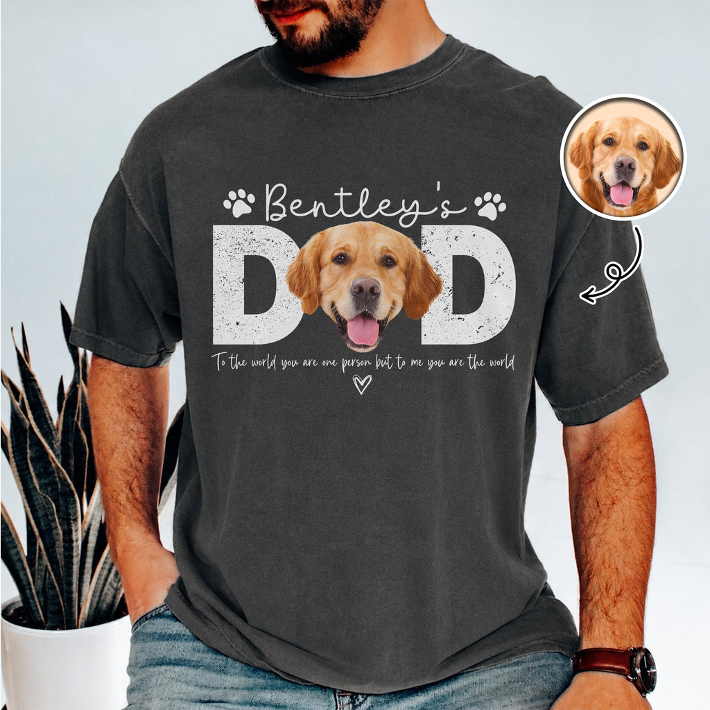 Personalized Photo Comfort Shirt Gift for Dog Dad on Father's Day Comfort Shirt GradoCreations