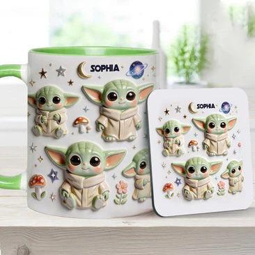 Personalized Galaxy Alien Mug Cute Gift for Movie Fans