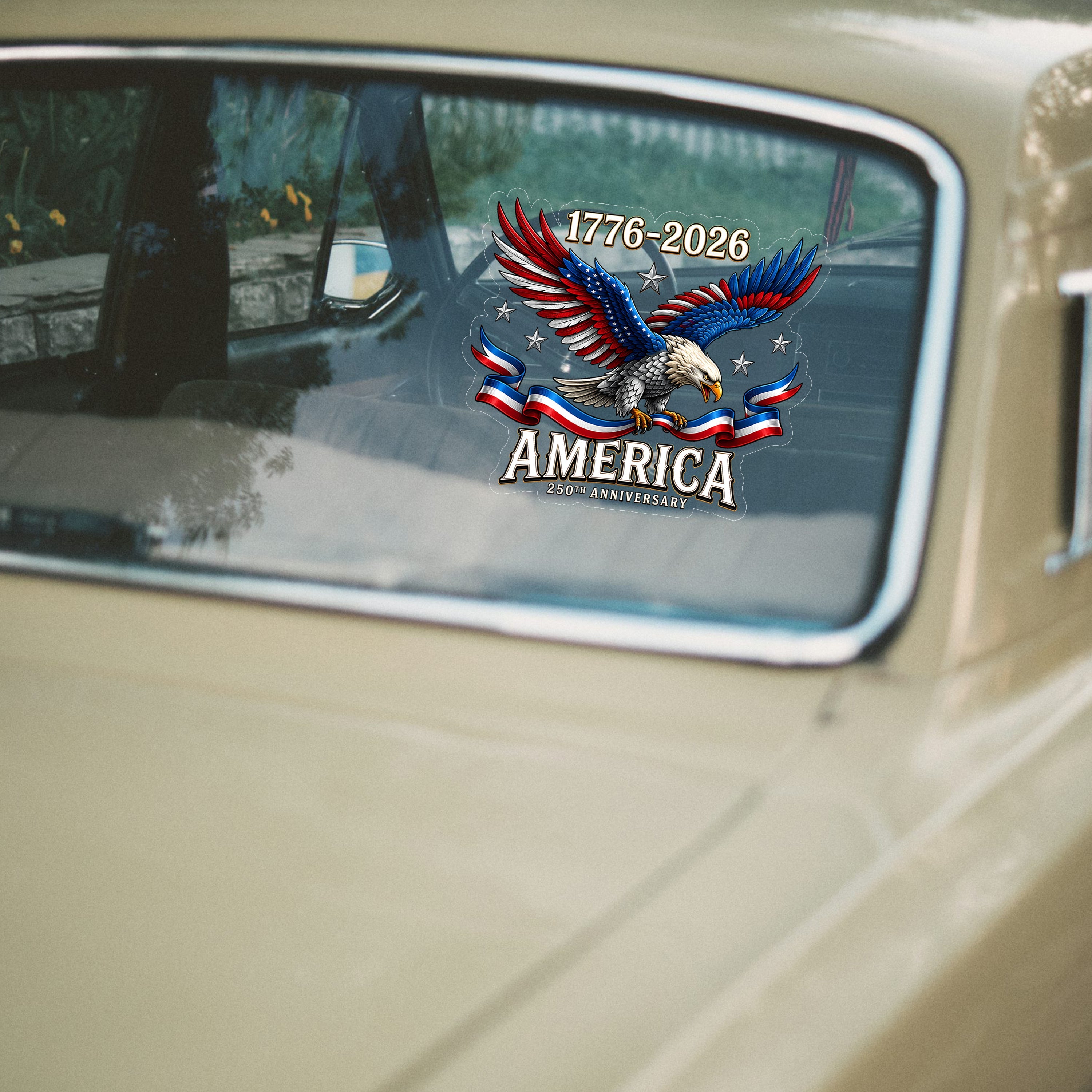 250th Anniversary American Eagle Decal Sticker for Car Decal Sticker GradoCreations