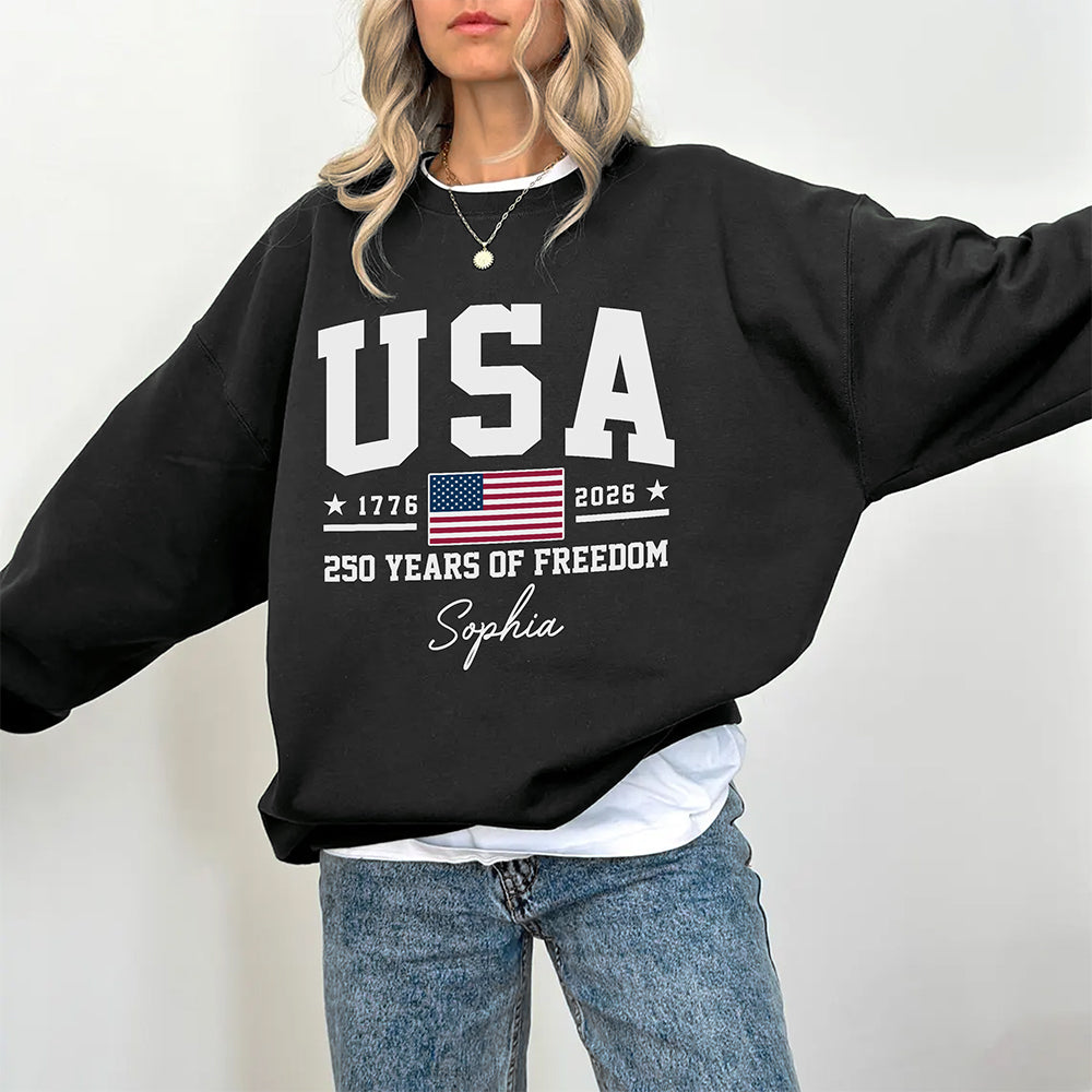 Personalized 250 Years of Freedom T-Shirt for Independence Day Gift HN590 - Tshirt GradoCreations