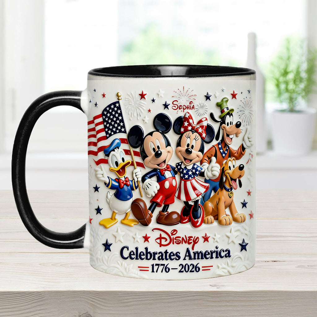 Personalized Disney Mug Celebrating USA's 250th Anniversary Gift