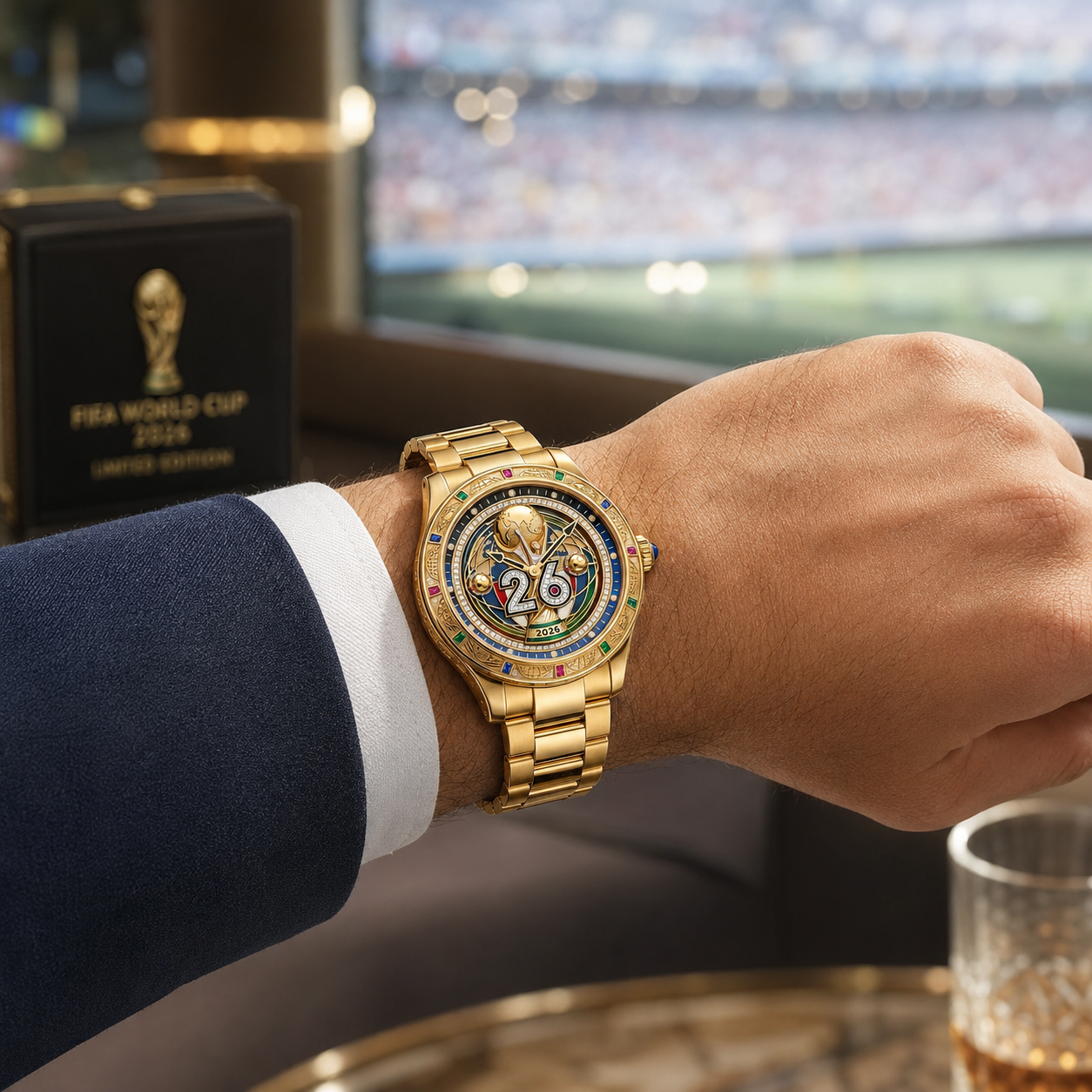 Personalized FIFA World Cup 2026 Men's Wrist Watch Gift for Sports Lovers
