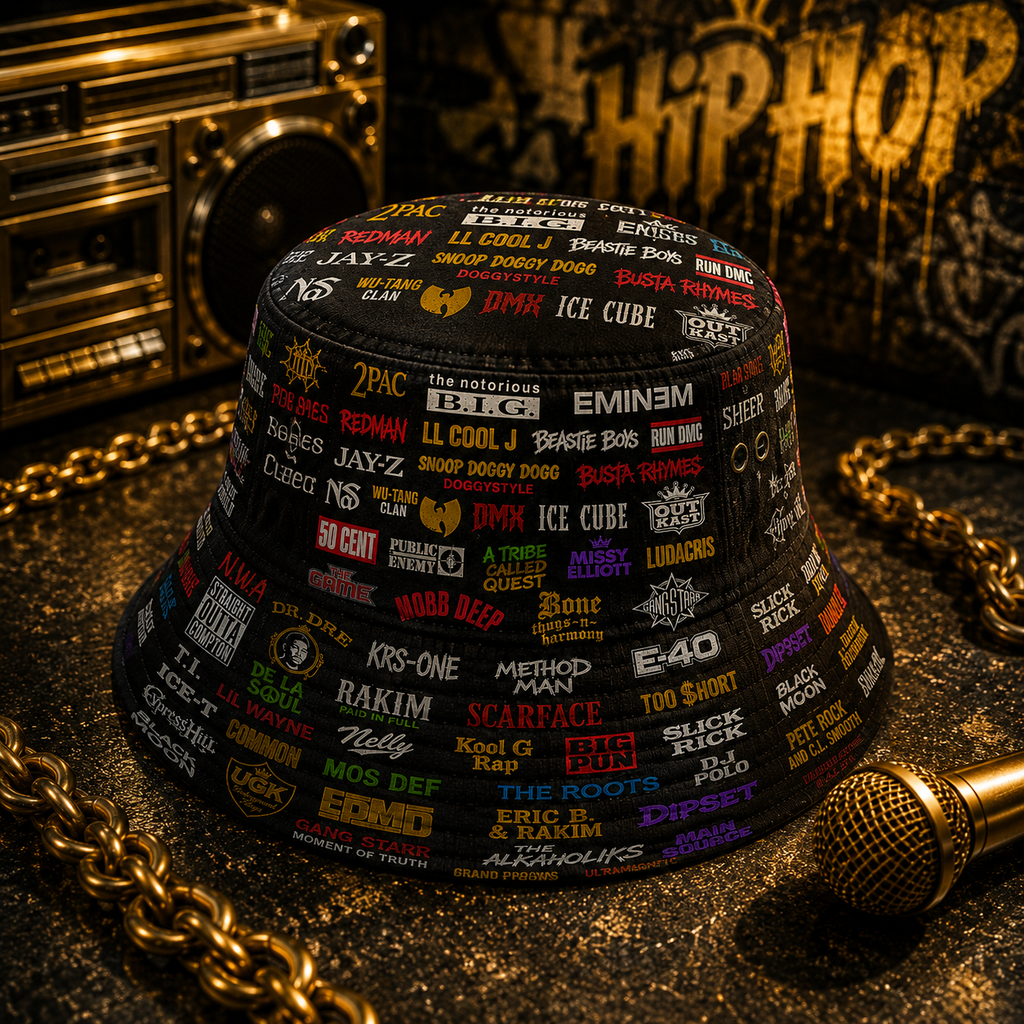 80's & 90's Hip Hop Bucket Hat Unisex Summer Fashion Cap GradoCreations