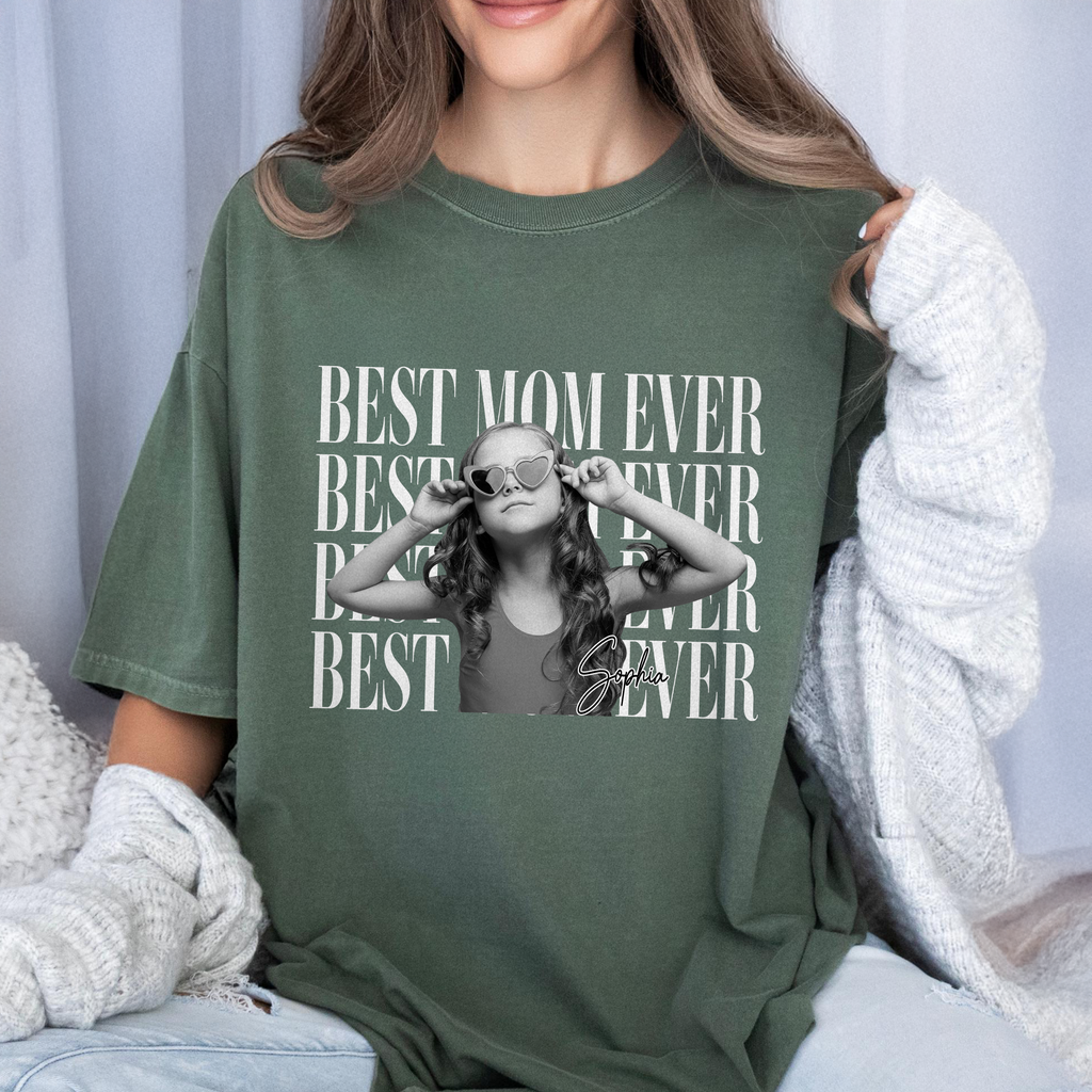 Personalized Vintage Photo Comfort Shirt Best Mom/Dad Gift Comfort Shirt GradoCreations