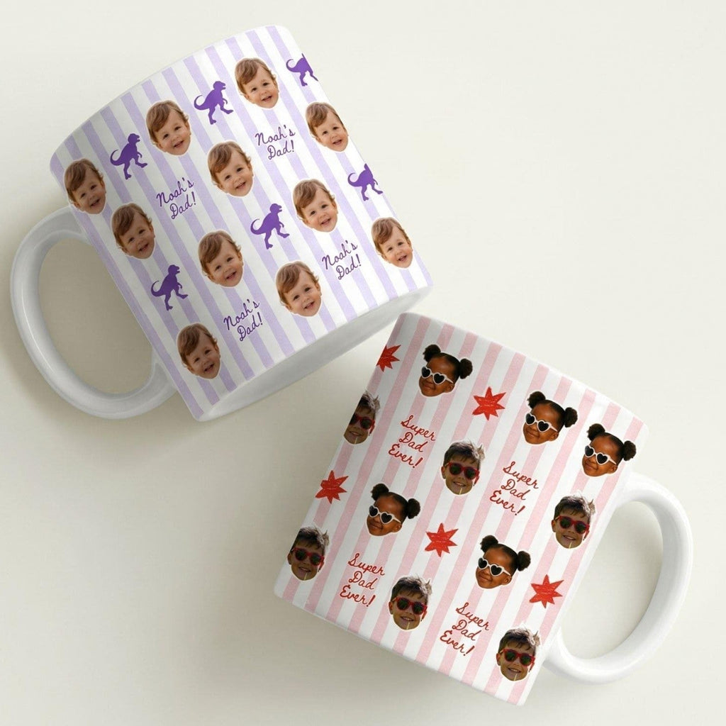 Custom Baby Face Mug Personalized Gift for Grandpa Papa HN590 - edge to edge mug fix GradoCreations