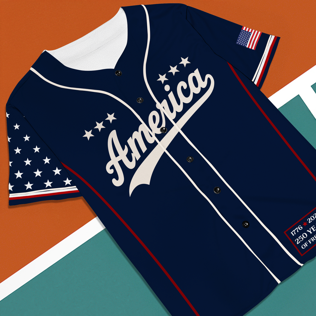 Personalized 250 Years of Freedom Jersey Shirt Gift for Dad HN590 - Baseball Shirt GradoCreations