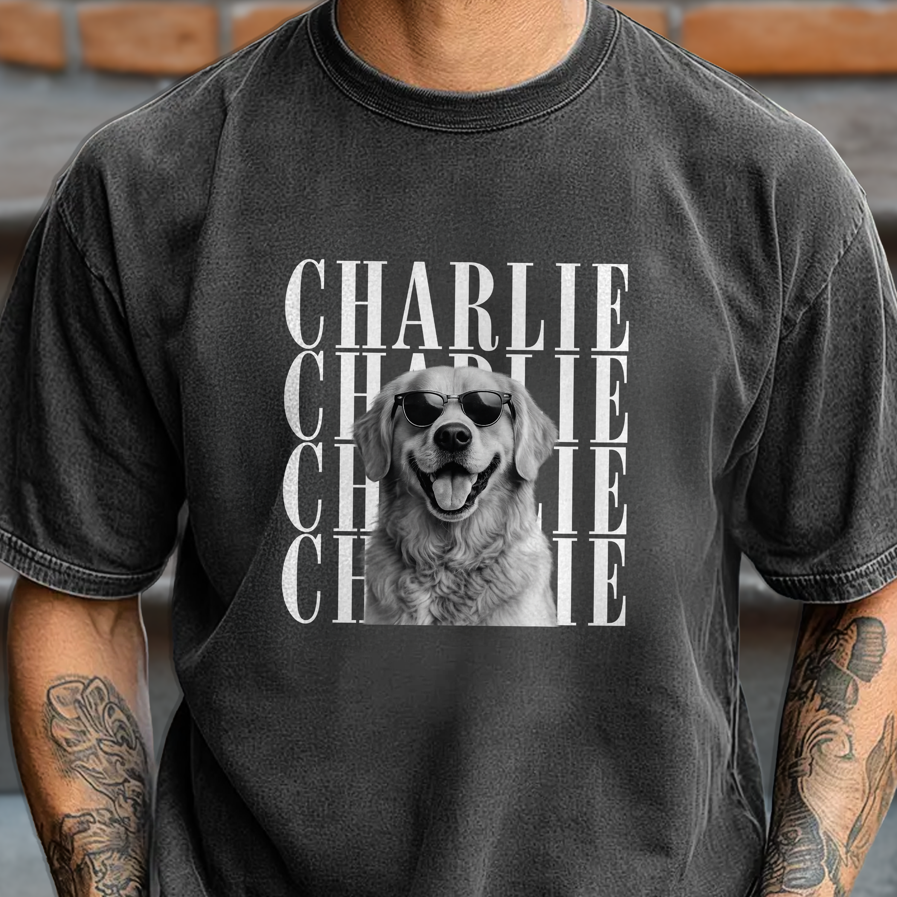 Custom Pet Photo Vintage Comfort Shirt Gift for Pet Lovers Comfort Shirt GradoCreations