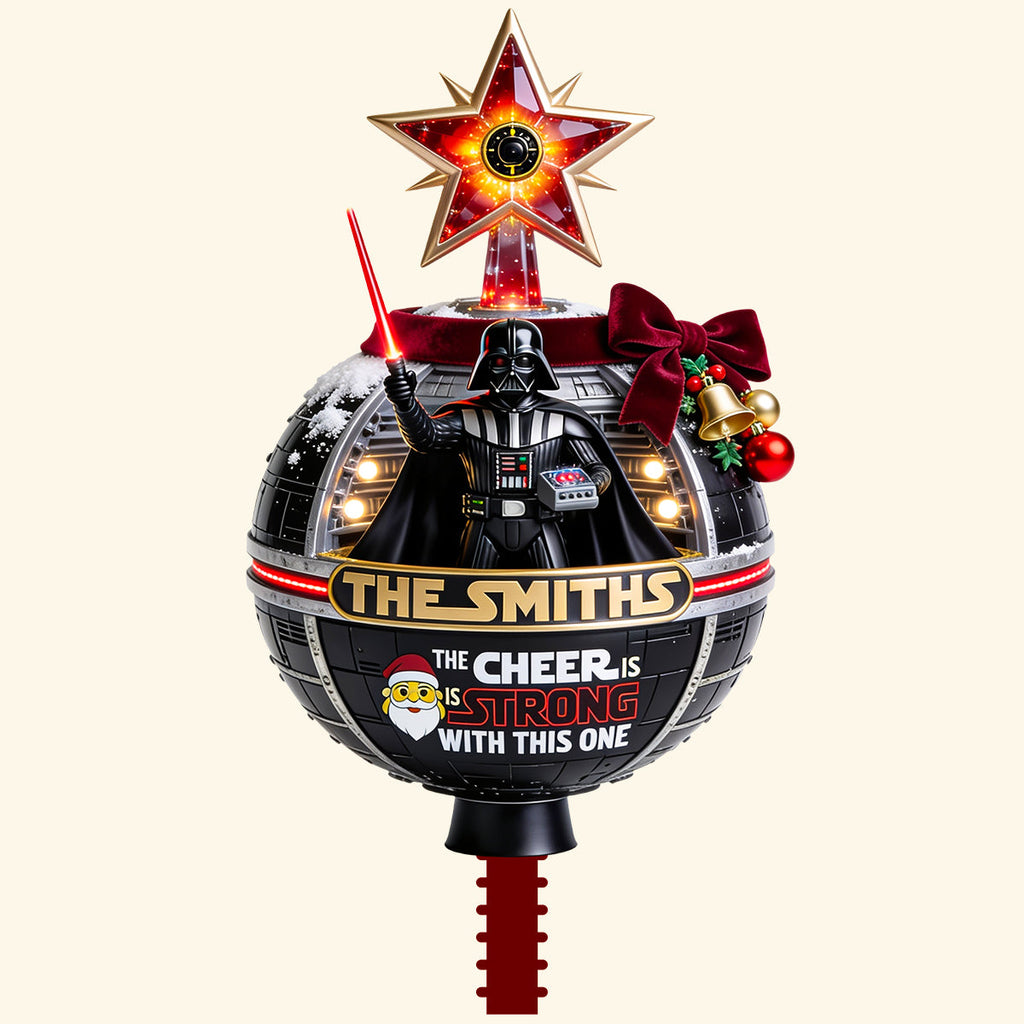 Personalized LED Light Tree Topper with Star - Christmas Gift for Family, Movie Fans LED Light Tree GradoCreations