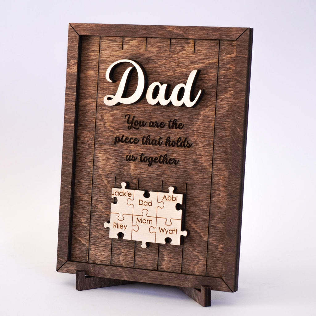 Personalized Wooden Plaque Gift for Dad Father's Day Keepsake HN590 - 2-Layered Wooden Plaque With Stand BCF fix GradoCreations