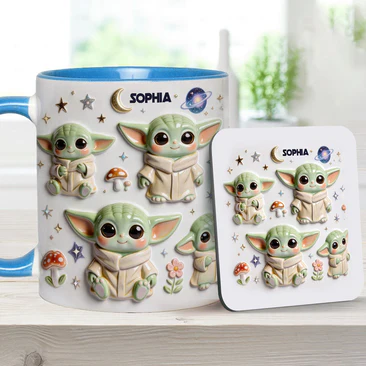 Personalized Galaxy Alien Mug Cute Gift for Movie Fans