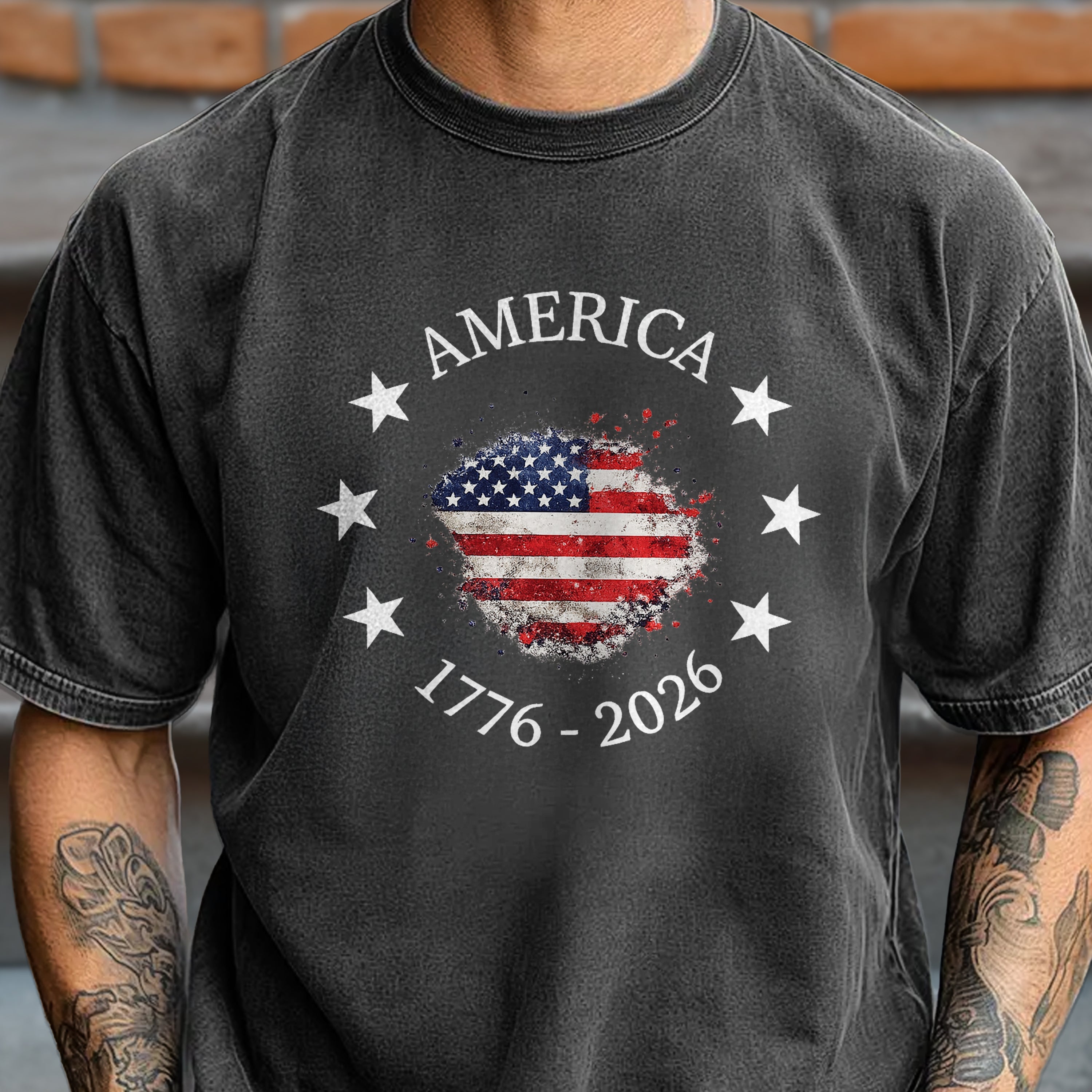 Vintage USA Flag Comfort Shirt Personalized Gift for Dad Comfort Shirt GradoCreations