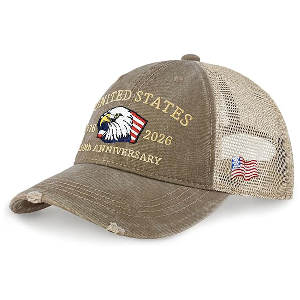 Personalized Independence Trucker Hat USA Flag Gift for Dad HN590 - Embroidery Hat Josh fix GradoCreations