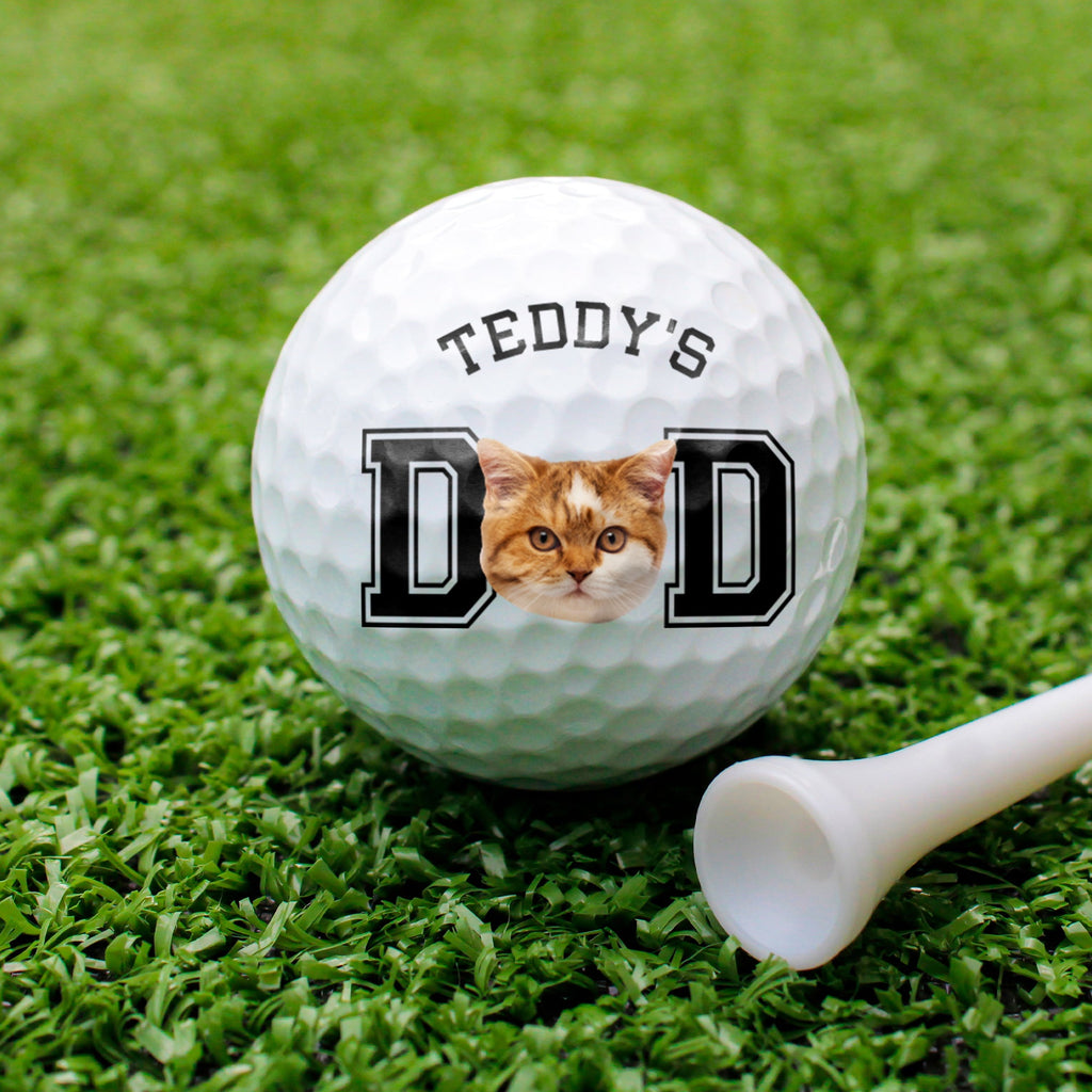 Personalized Photo Golf Ball Gift for Dog Dad or Cat Mom HN590 - Golf Ball GradoCreations