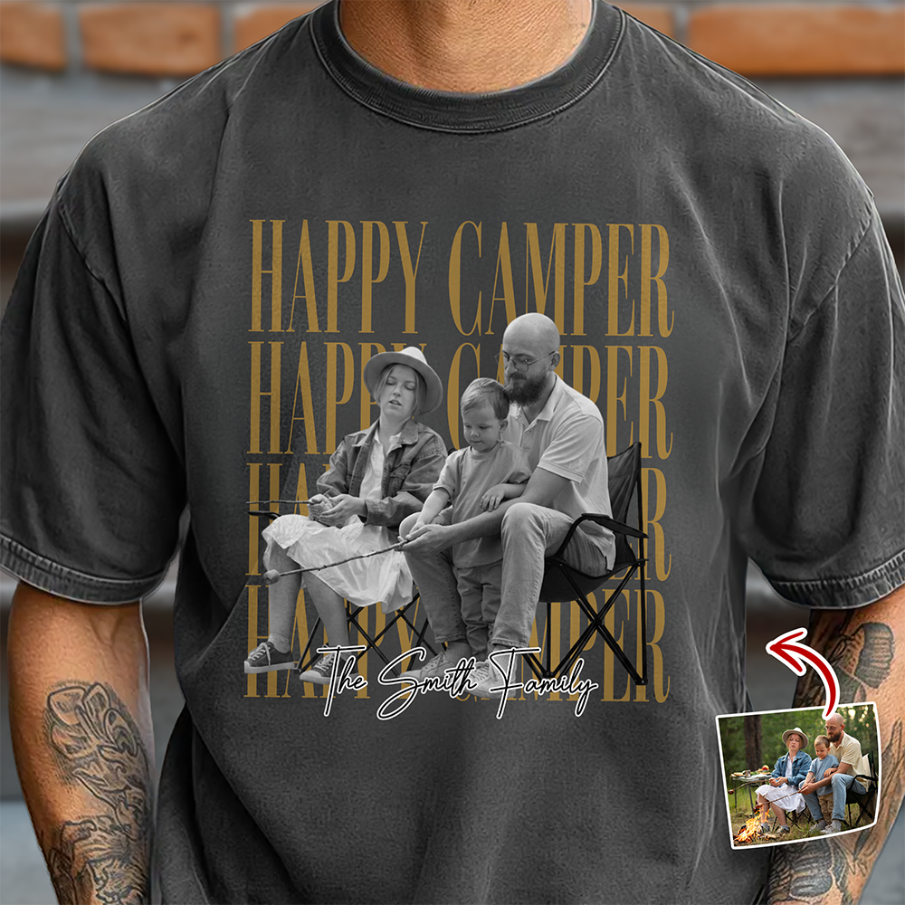 Personalized Family Photo Comfort Shirt Camping Gift Comfort Shirt GradoCreations