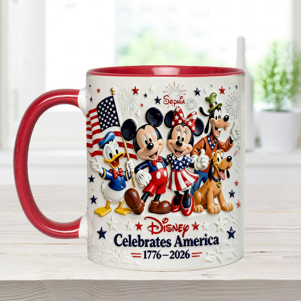 Personalized Disney Mug Celebrating USA's 250th Anniversary Gift