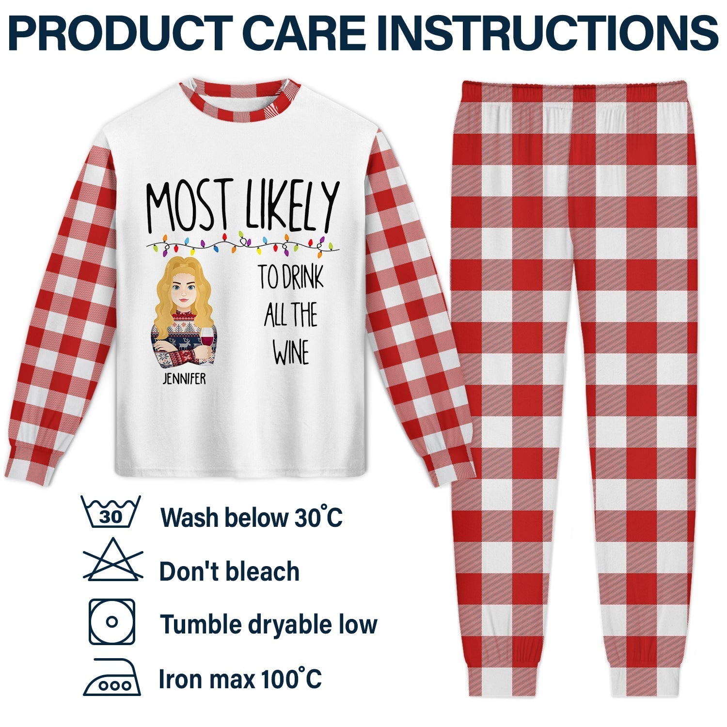 Personalized Merry Christmas Pajamas Set for Couples - Unique Gift for Anniversary