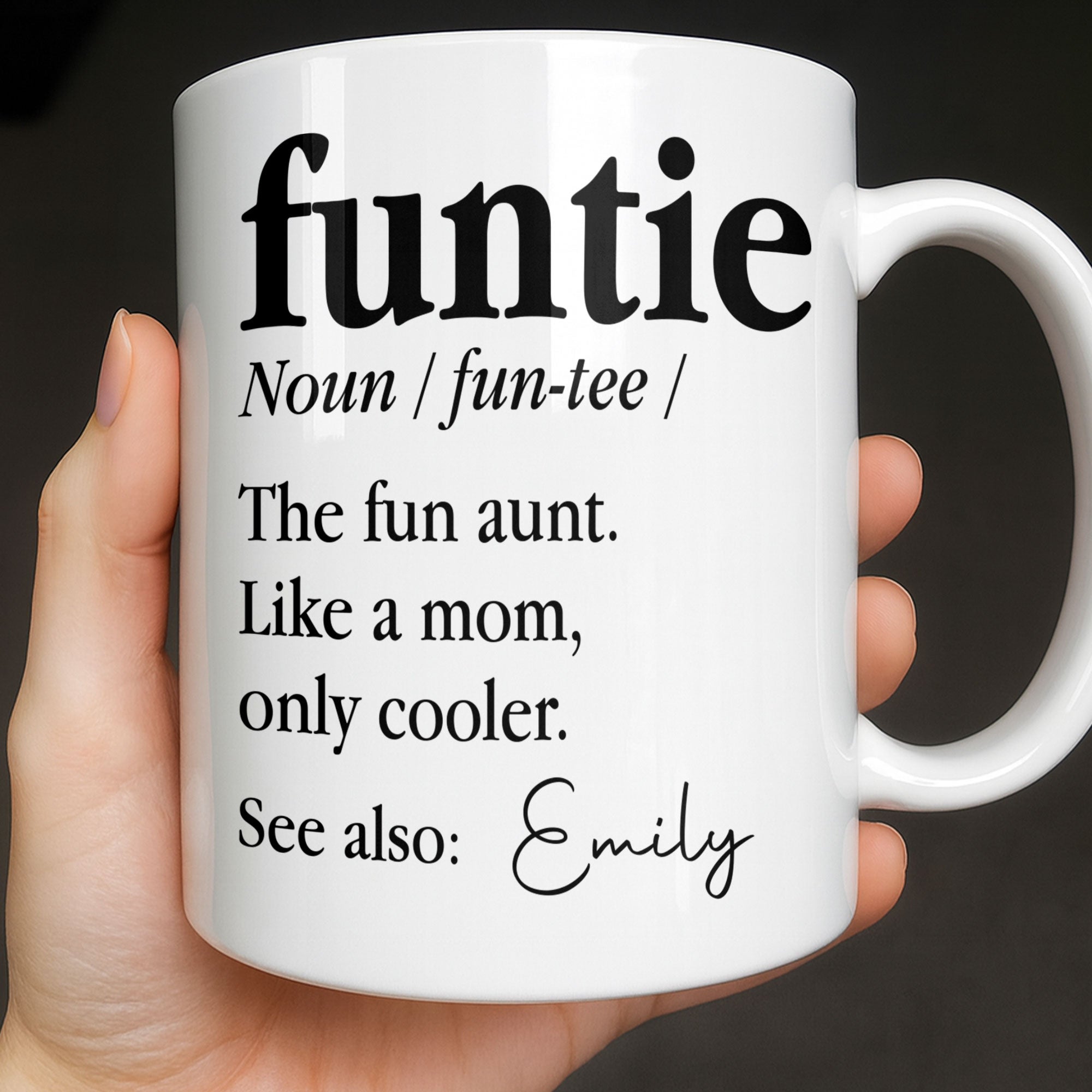 Personalized Edge-to-Edge Coffee Mug Custom Name Gift for Aunt Edge-to-edge Mug GradoCreations